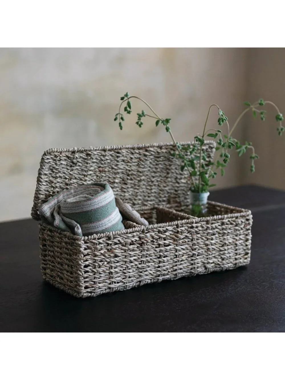 Hand Woven Seagrass Basket NEW Home Decor Kitchen Bathroom Office Storage